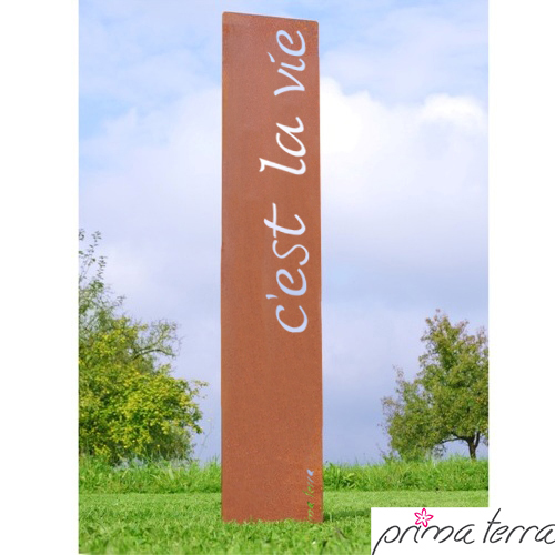 Prima Terra Gartenstele Rost mit Schriftzug Französisch
