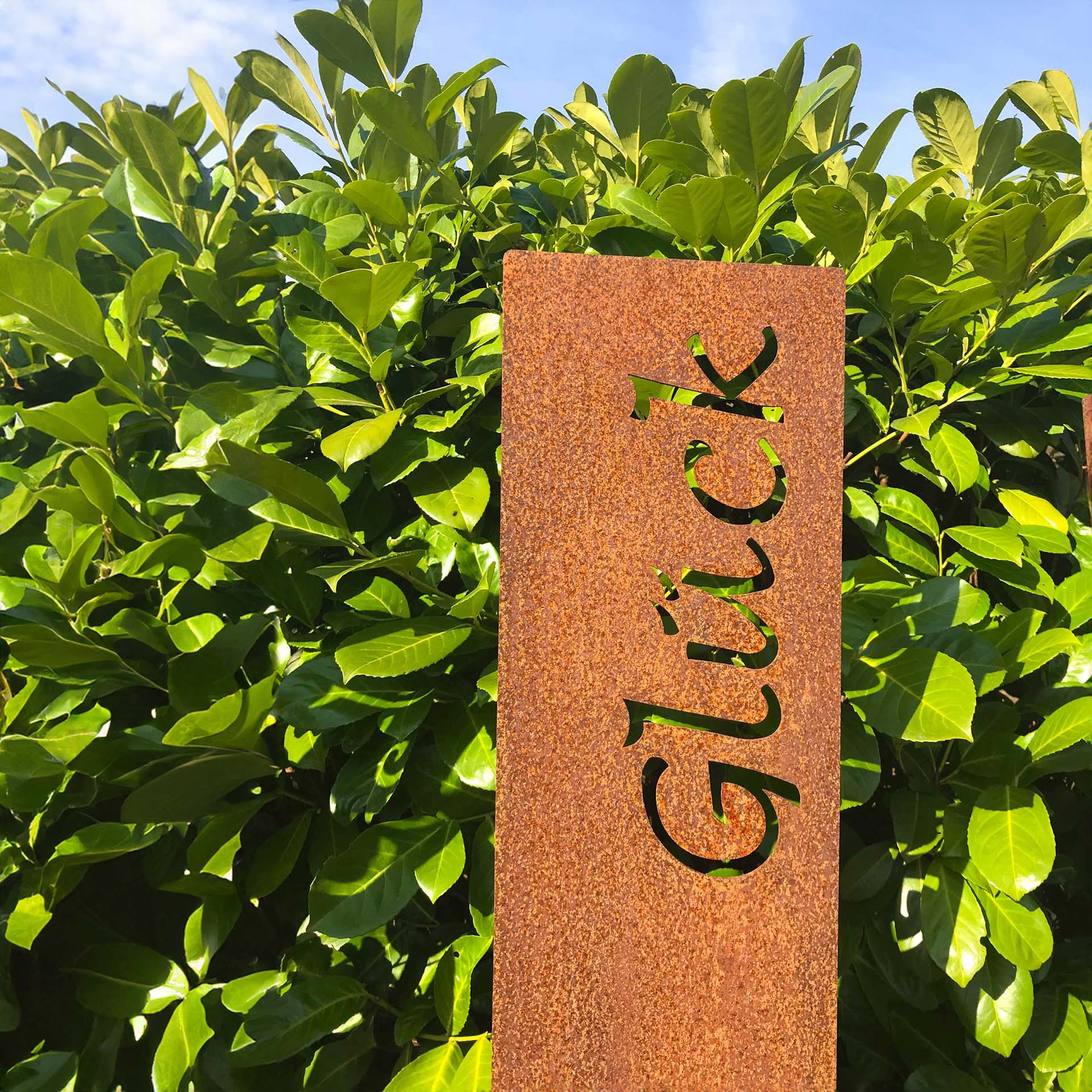 Prima Terra Gartenstele Rost mit Schriftzug Prima Terra Gartenstele Rost mit Schriftzug