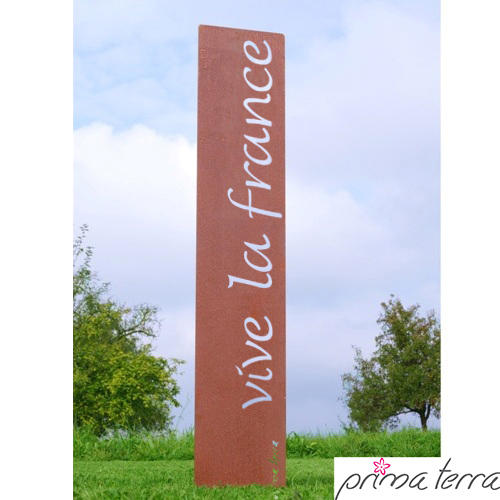 Prima Terra Gartenstele Rost mit Schriftzug Französisch