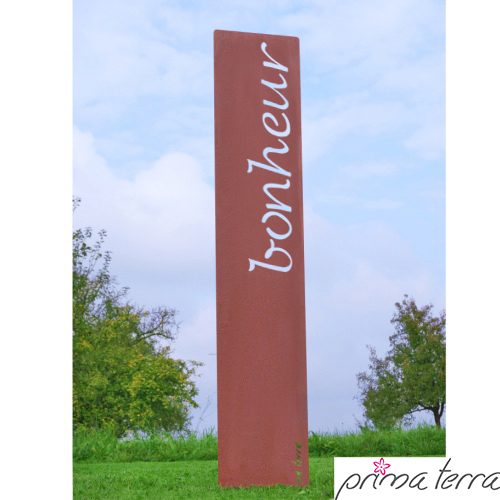 Prima Terra Gartenstele Rost mit Schriftzug Französisch Prima Terra Gartenstele Rost mit Schriftzug Französisch