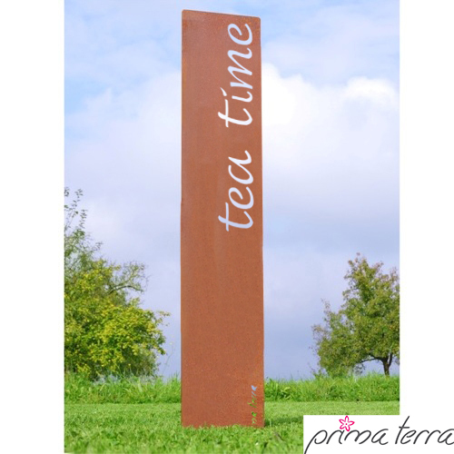 Prima Terra Gartenstele Rost mit Schriftzug Englisch