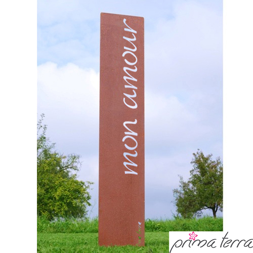 Prima Terra Gartenstele Rost mit Schriftzug Französisch