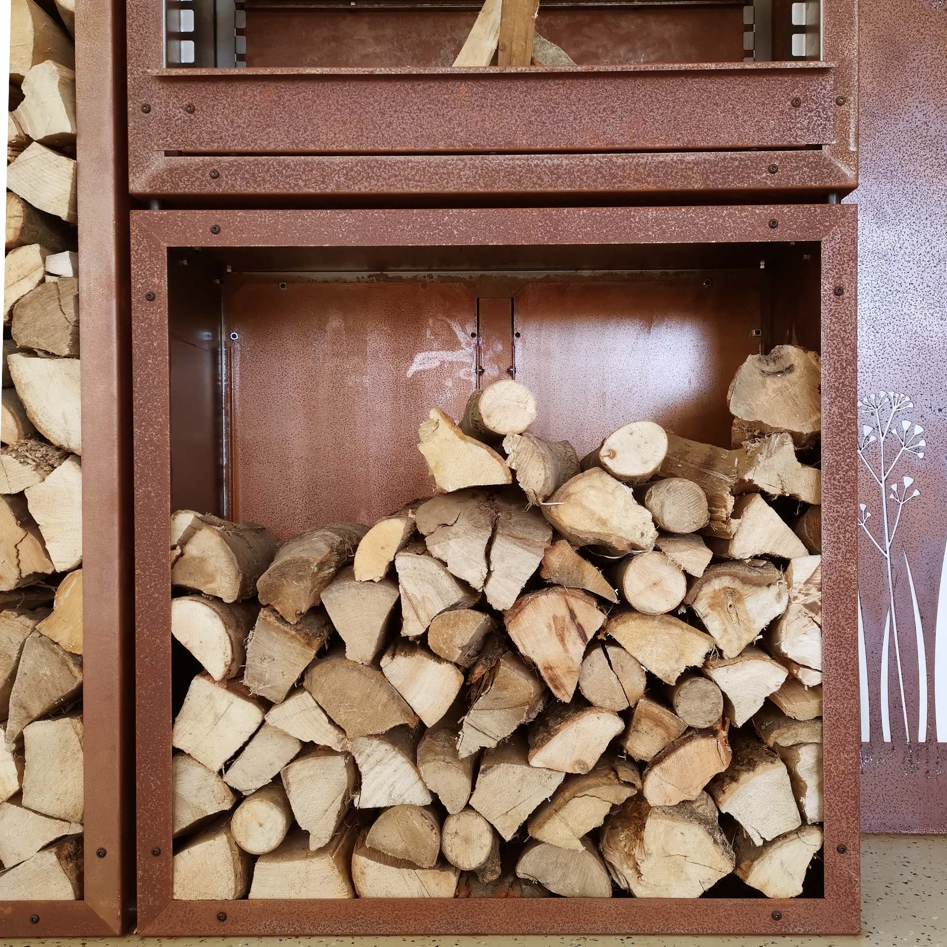 Prima Terra Edelrost Kaminholzregal-Rückwand Prima Terra Edelrost Kaminholzregal-Rückwand