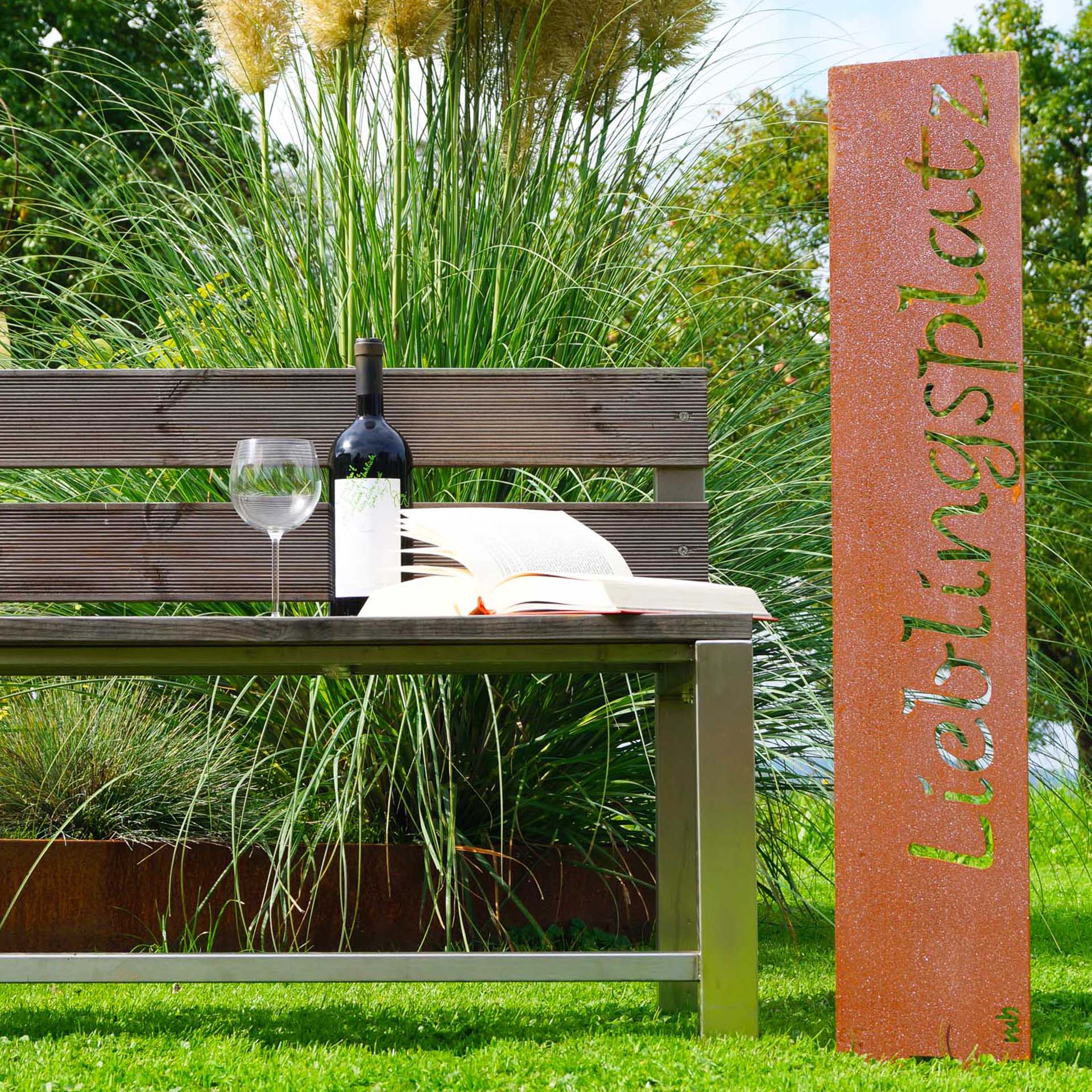 Prima Terra Gartenstele Rost mit Schriftzug Prima Terra Gartenstele Rost mit Schriftzug